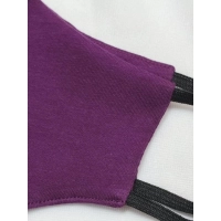 Maska ochronna z bawełny wielorazowego użytku - fioletowa